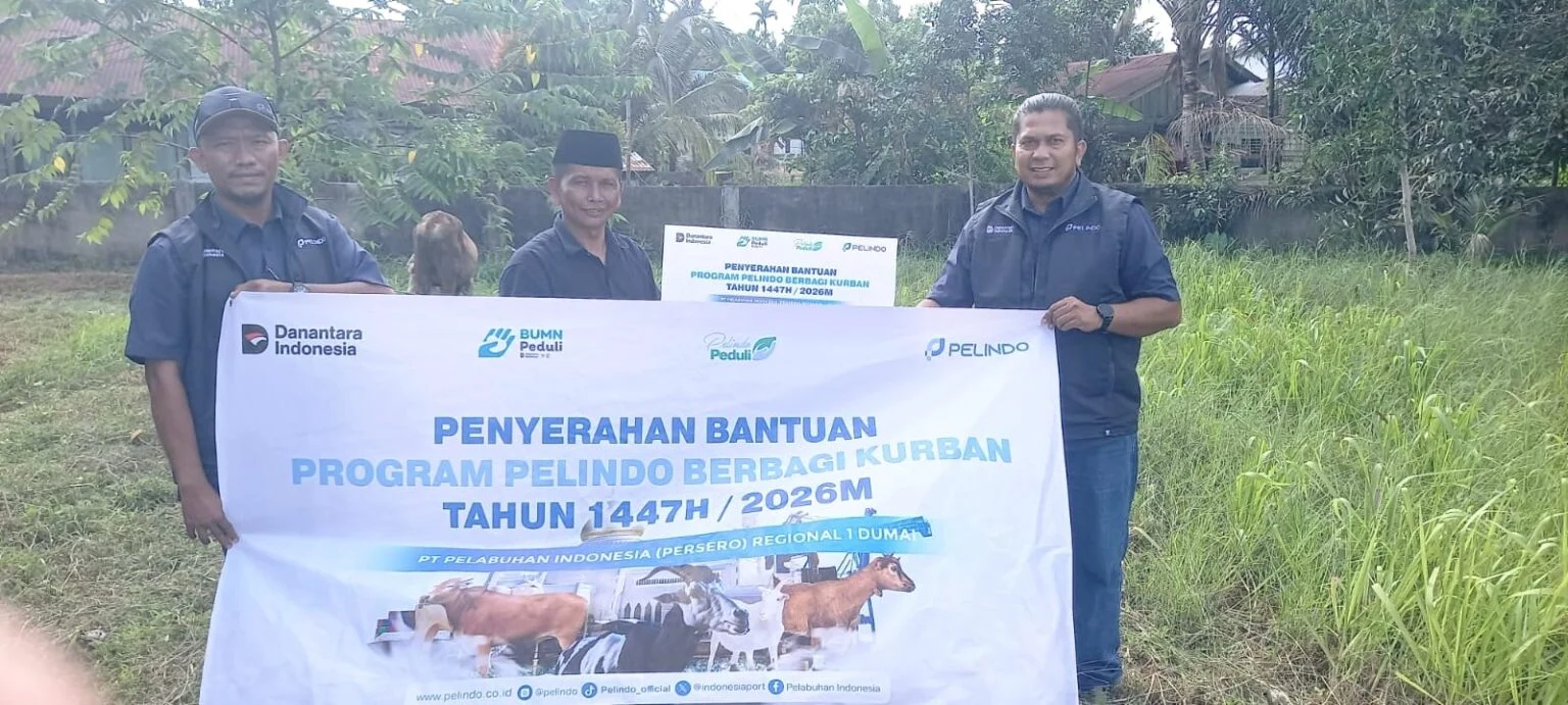 Pelindo  dan Mitra Perusahaan di Dumai Berbagi di Idul Adha 1447 H