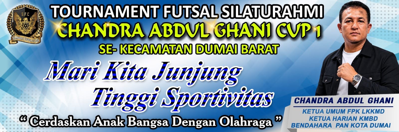 Cerdaskan Anak Bangsa dengan Olahraga, Ichan AG Buka Turnamen Futsal Dumai Barat