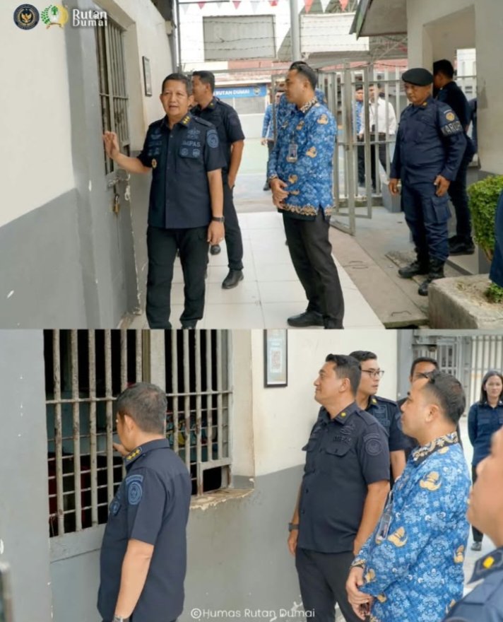 Kunjungi Rutan Dumai, Kanwil Ditjenpas Riau Monitoring Barang dan Fasilitas Kamar Hunian Warga Binaan