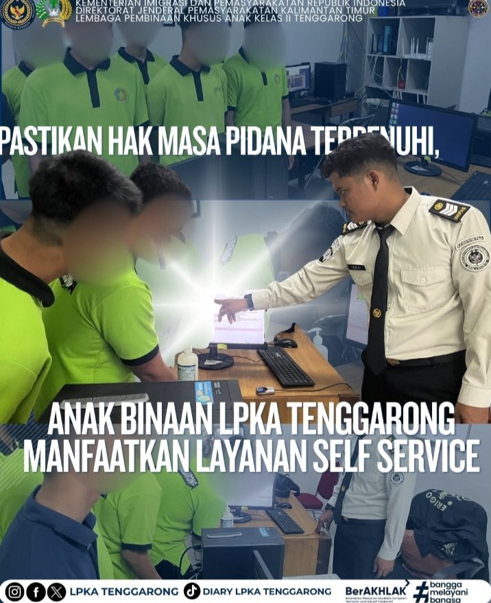 Pastikan Hak Masa Pidana, Anak Binaan LPKA Tenggarong Manfaatkan Layanan Self Service