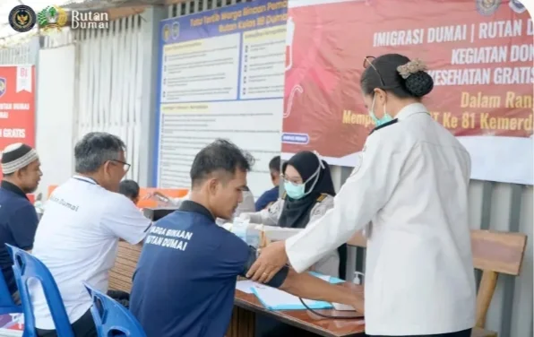 Rutan Dumai beri layanan Kesehatan Gratis bagi warga dan keluarga warga Binaan