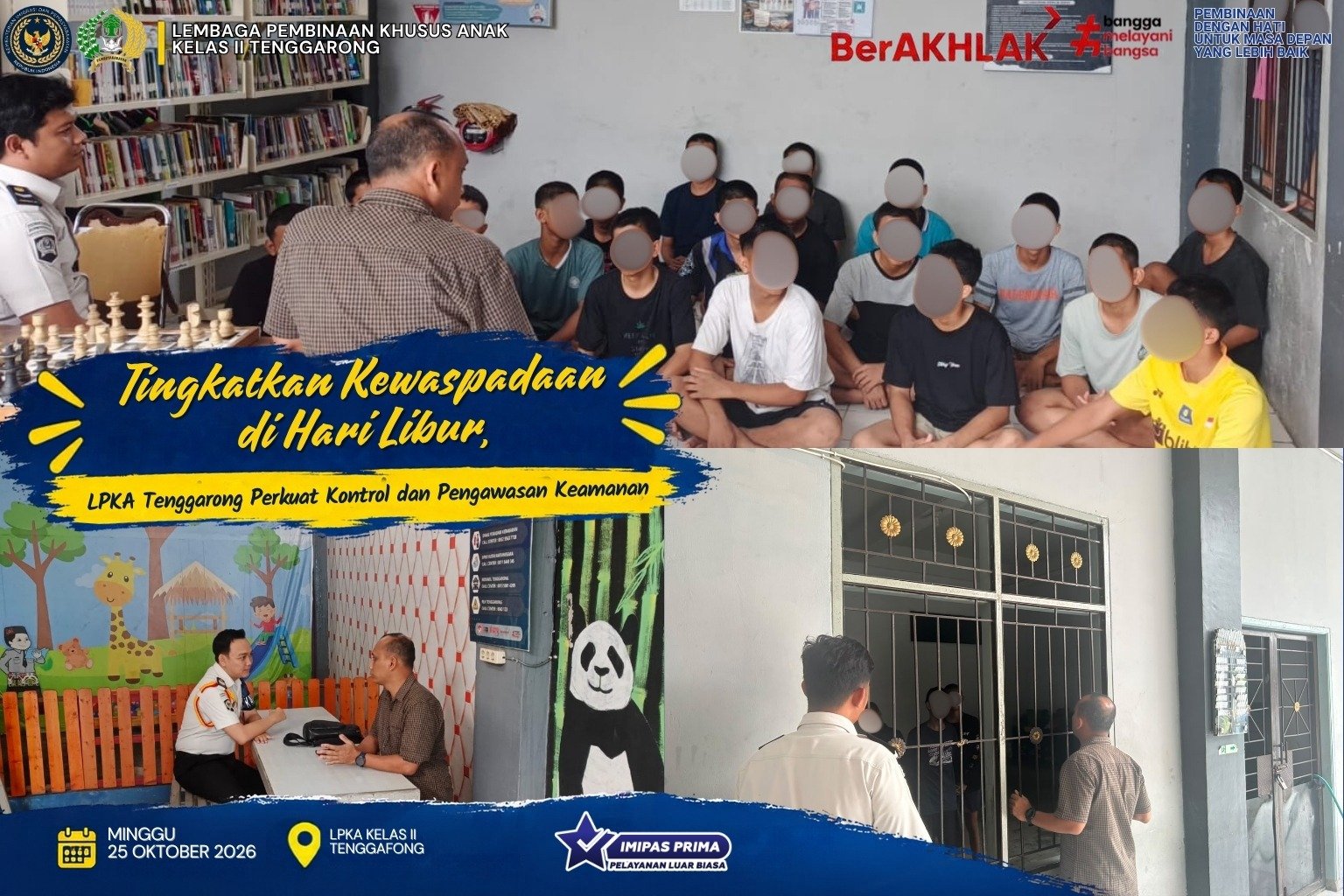 Tingkatkan Kewaspadaan di Hari Libur, LPKA Tenggarong Perkuat Kontrol dan Pengawasan Keamanan