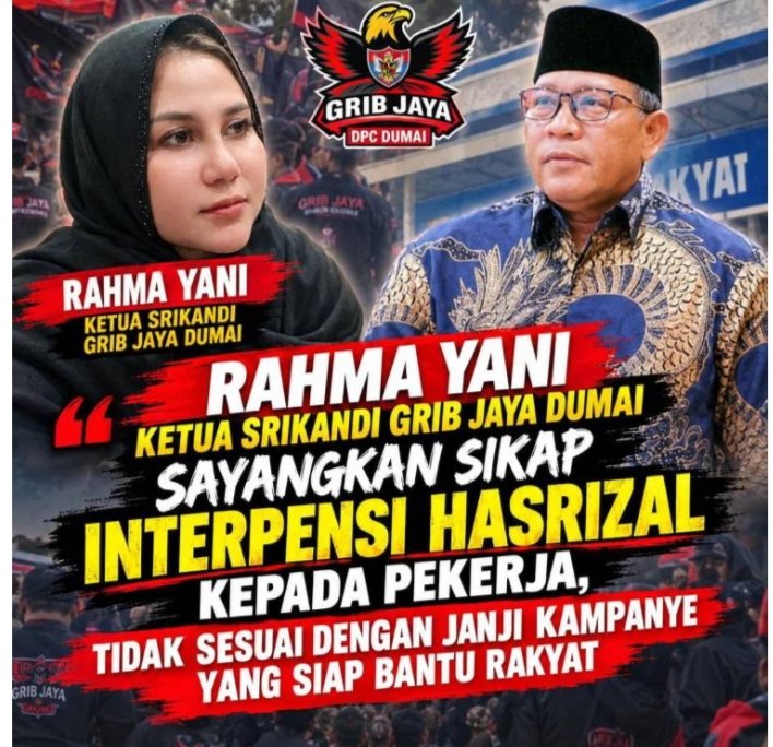 Desak Legislator Hasrizal Minta maaf, GRIB Jaya Dumai Siap Lakukan Aksi