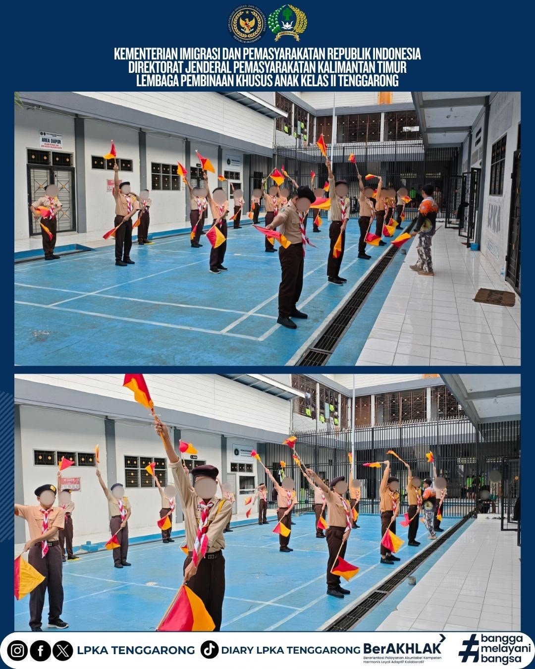 LPKA Tenggarong Perkuat pembinaan Anak  Binaan Melalui  Kepramukaan Semaphore