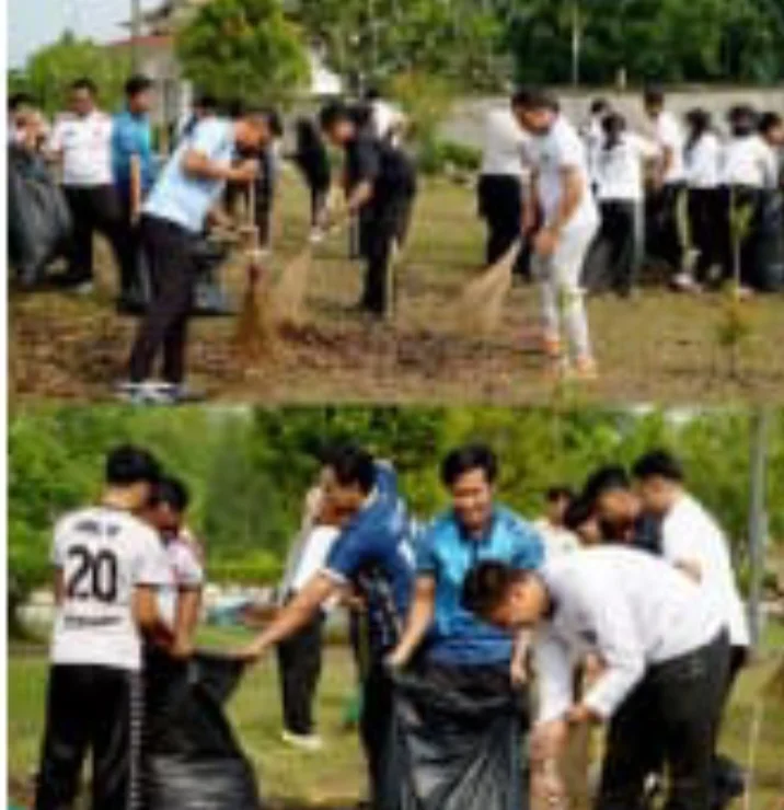 Semarak HUT ke-81 RI, Rutan Dumai Gelar Aksi Bersih-Bersih TMP Kota Dumai