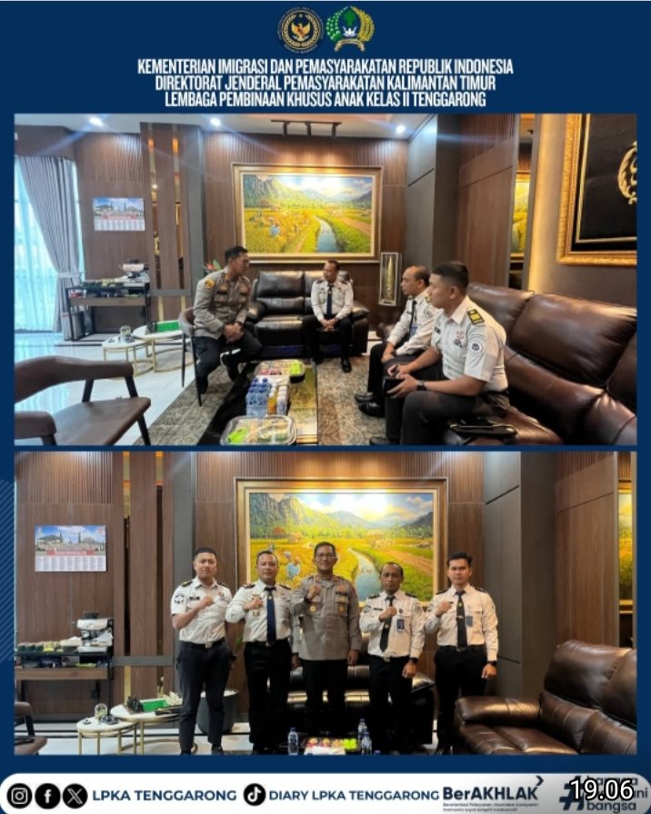 Perkuat Keamanan dan Ketertiban, LPKA Kelas II Tenggarong Bangun Sinergi Bersama Polres Kukar