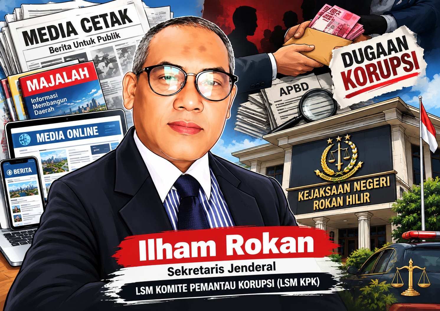 Anggaran Publikasi Diskominfo Rohil Disorot, Ilham Rokan Siap Laporkan Dugaan Kejanggalan ke Kejari