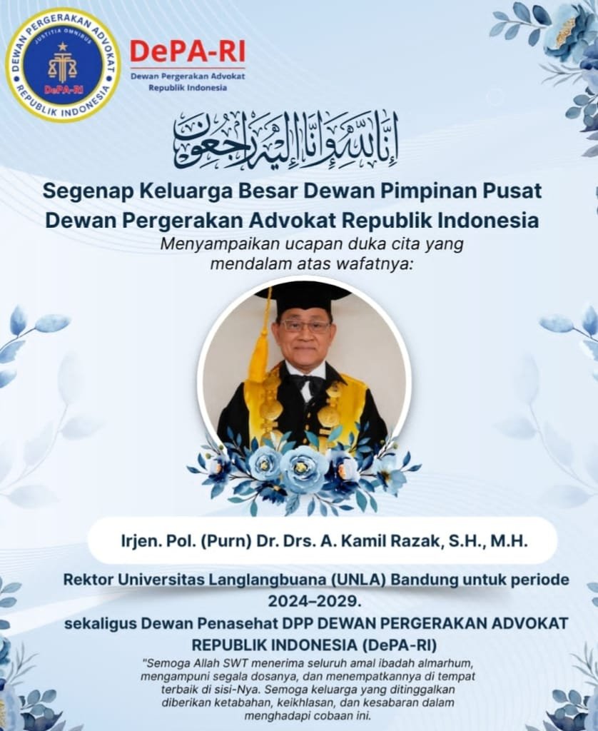 DePA-RI Berduka, Pendiri Organisasi Irjen Pol (Purn) A. Kamil Razak Wafat