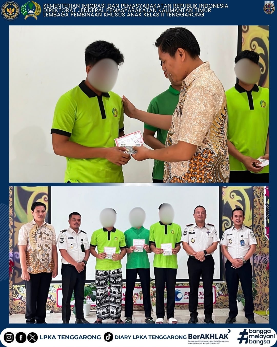 Tiga Anak Binaan LPKA Tenggarong Terima Beasiswa PIP Tahun 2026