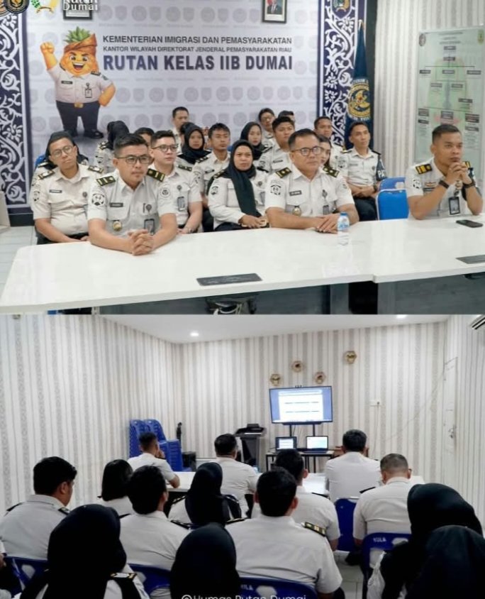 Rutan Dumai Ikuti Zoom Arahan dari Dirjenpas