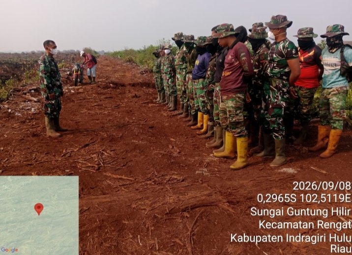 Kodam XIX/Tuanku Tambusai Perkuat Penanganan Karhutla Inhu, Tim Gabungan Tembus Kawasan Hutan