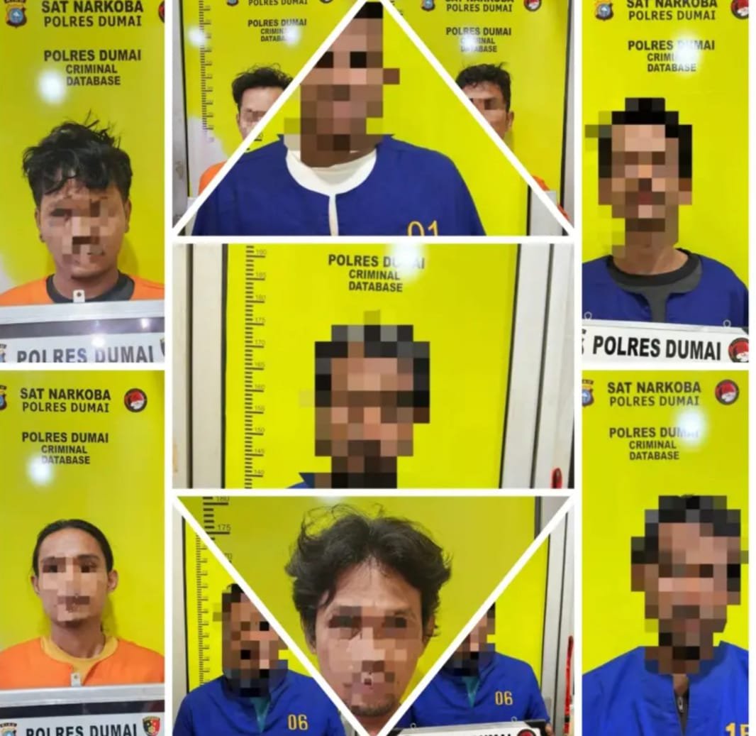 Razia Gabungan Polres Dumai, 11 Pria Dibawa untuk Pemeriksaan Lanjutan