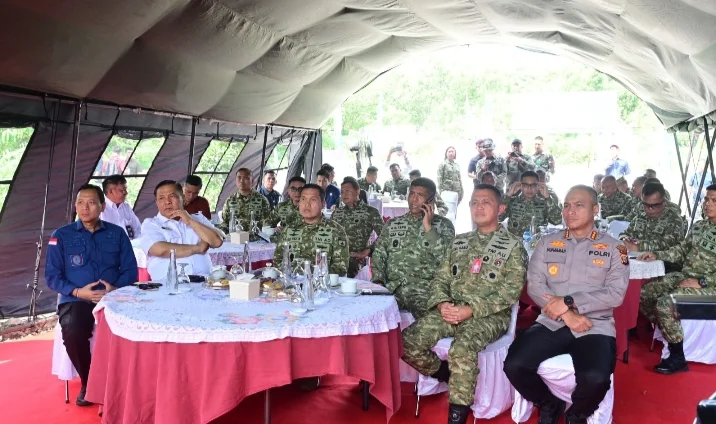 Danlanud Rsn Hadiri Launching Jembatan Garuda Bersama Presiden RI Secara Vicon