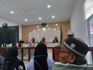 Suasana sidang lanjutan perkara pidana Nomor: 134/Pid.B/2025/PN Dumai dengan terdakwa Inong Fitriani binti Ibrahim kembali digelar di Pengadilan Negeri Dumai, Rabu (30/7/2025)